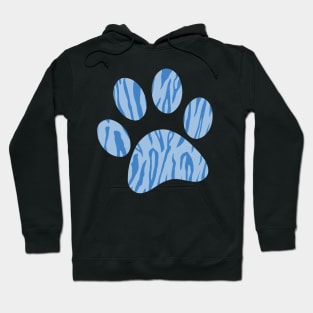 Blue Tiger Print Hoodie